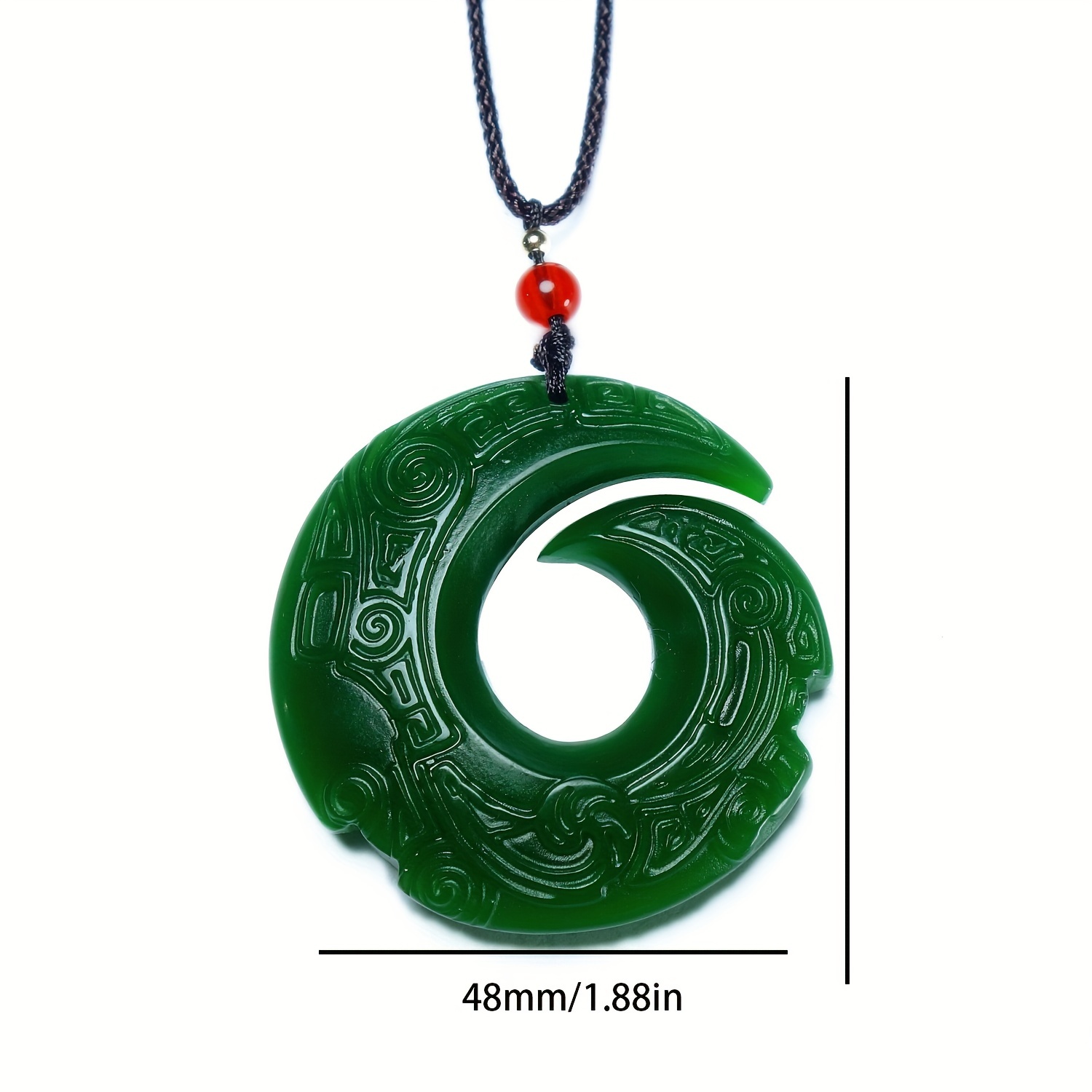 Natural Jade Necklace Good Luck Necklace Couple Gift Unisex